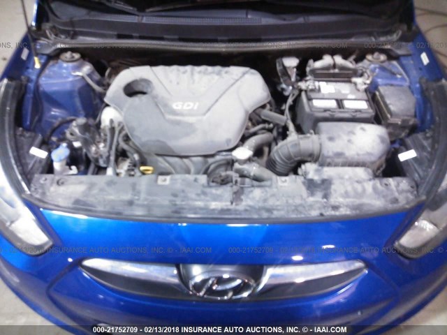 KMHCT4AE4DU362185 - 2013 HYUNDAI ACCENT GLS/GS BLUE photo 10