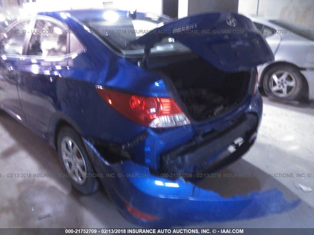 KMHCT4AE4DU362185 - 2013 HYUNDAI ACCENT GLS/GS BLUE photo 6