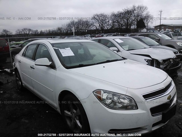 1G1ZC5E04CF300493 - 2012 CHEVROLET MALIBU 1LT WHITE photo 1
