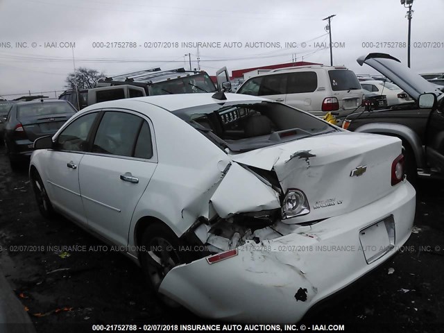 1G1ZC5E04CF300493 - 2012 CHEVROLET MALIBU 1LT WHITE photo 3