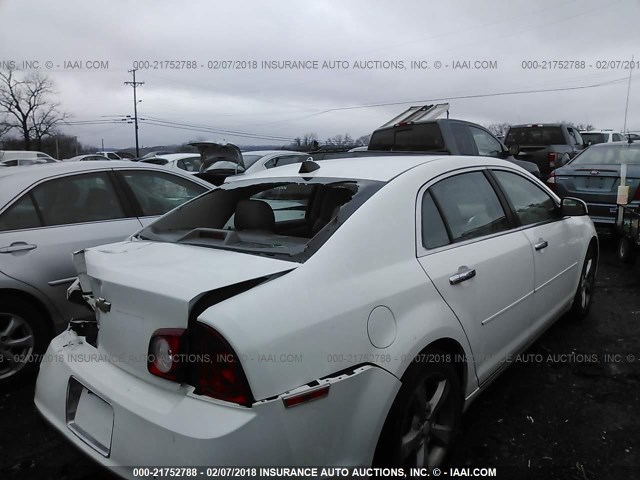 1G1ZC5E04CF300493 - 2012 CHEVROLET MALIBU 1LT WHITE photo 4