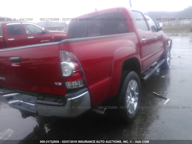 3TMLU4EN8FM201504 - 2015 TOYOTA TACOMA DOUBLE CAB/TRD RPO RED photo 4