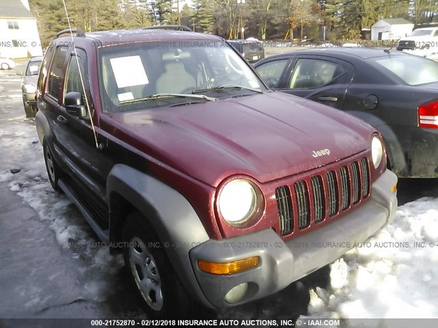1J4GL48K23W558236 - 2003 JEEP LIBERTY SPORT/FREEDOM მუქწითელი ფოტო 1