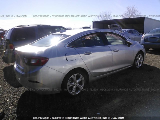 3G1BF5SM3HS556854 - 2017 CHEVROLET CRUZE PREMIER SILVER photo 4