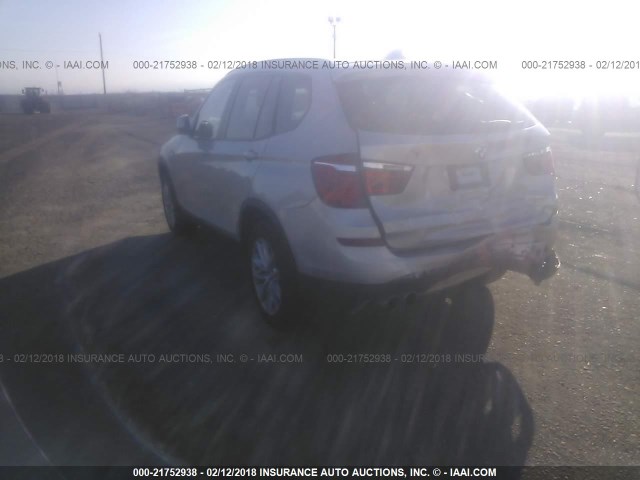 5UXWZ7C36H0X40516 - 2017 BMW X3 SDRIVE28I SILVER photo 3