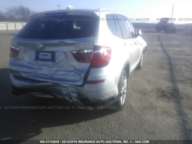 5UXWZ7C36H0X40516 - 2017 BMW X3 SDRIVE28I SILVER photo 4