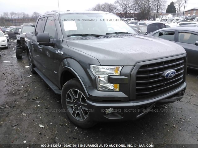 1FTEW1CP1GKD91659 - 2016 FORD F150 SUPERCREW GRAY photo 1