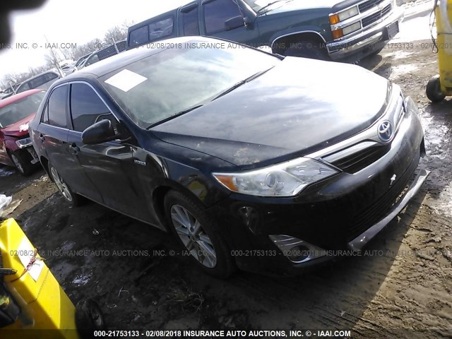 4T1BD1FK9CU014273 - 2012 TOYOTA CAMRY HYBRID/LE/XLE 黑色 照片 1