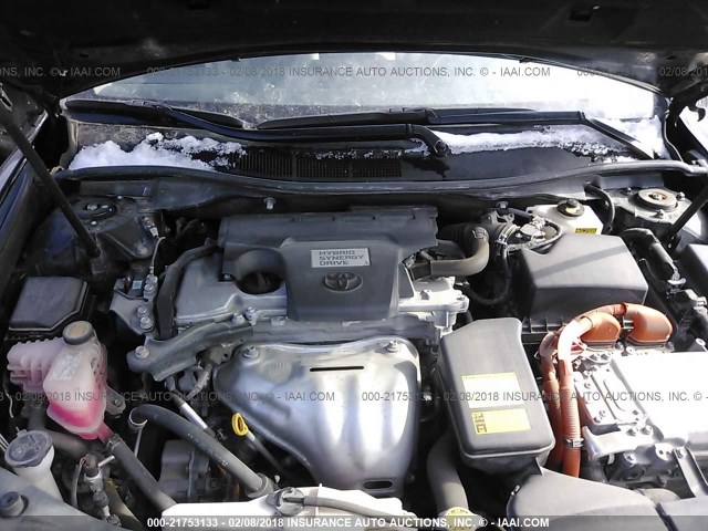 4T1BD1FK9CU014273 - 2012 TOYOTA CAMRY HYBRID/LE/XLE 黑色 照片 10