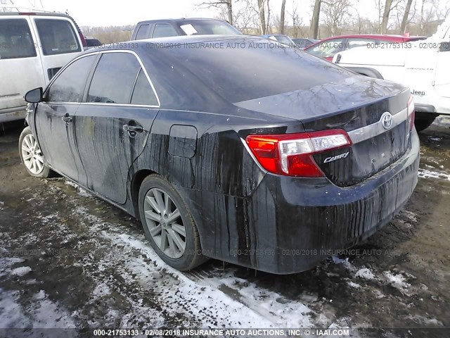 4T1BD1FK9CU014273 - 2012 TOYOTA CAMRY HYBRID/LE/XLE 黑色 照片 3