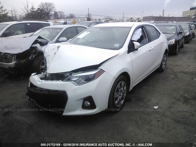 5YFBURHE6GP484158 - 2016 TOYOTA COROLLA L/LE/LE PLS/PRM/S/S PLS WHITE photo 2