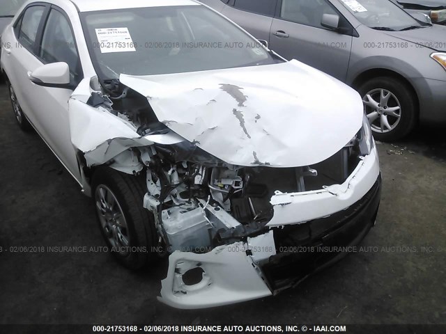 5YFBURHE6GP484158 - 2016 TOYOTA COROLLA L/LE/LE PLS/PRM/S/S PLS WHITE photo 6