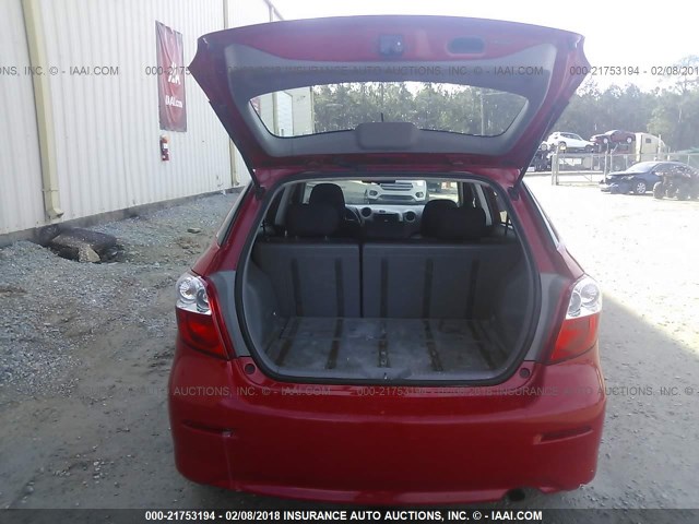 2T1KU4EE7AC198480 - 2010 TOYOTA COROLLA MATRIX  RED photo 8