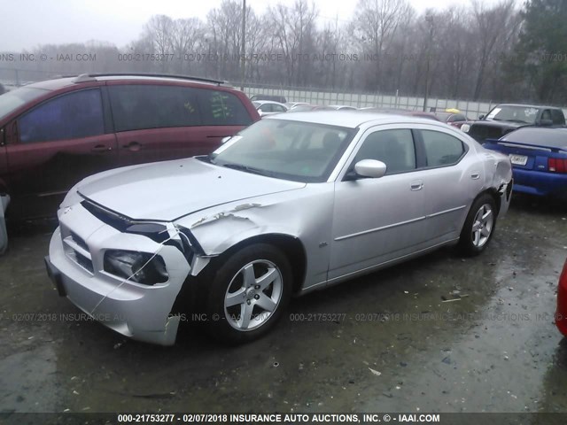 2B3CA3CV9AH267445 - 2010 DODGE CHARGER SXT SILVER photo 2