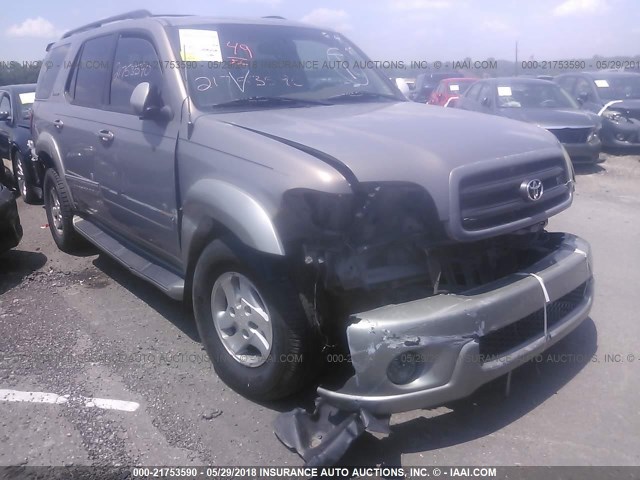 5TDBT48A62S081008 - 2002 TOYOTA SEQUOIA LIMITED GRAY photo 1