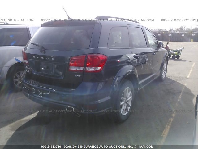 3C4PDDBG9ET178729 - 2014 DODGE JOURNEY SXT Dark Blue photo 4