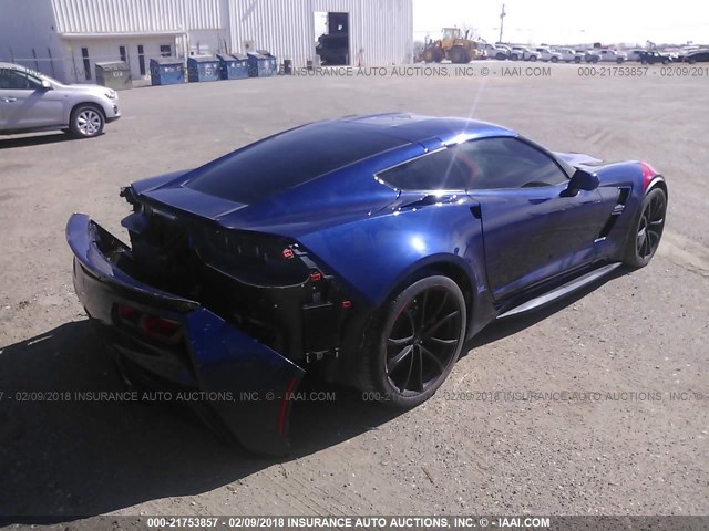 1G1YZ2D77H5108358 - 2017 CHEVROLET CORVETTE GRAND SPORT/3LT BLUE photo 4