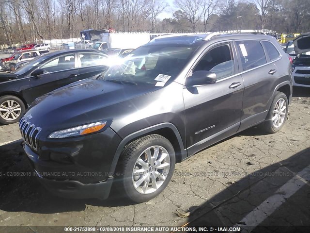 1C4PJLDB0FW732823 - 2015 JEEP CHEROKEE LIMITED GRAY photo 2