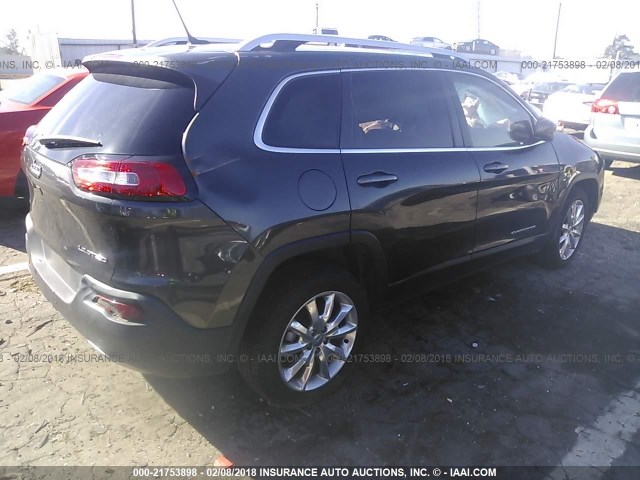 1C4PJLDB0FW732823 - 2015 JEEP CHEROKEE LIMITED GRAY photo 4