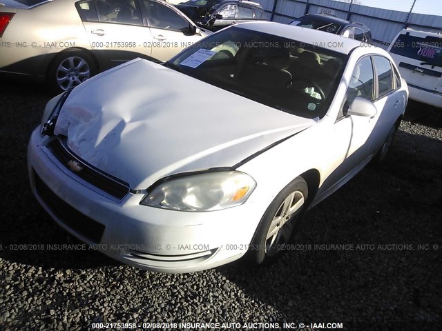 2G1WA5EK1A1200396 - 2010 CHEVROLET IMPALA LS WHITE photo 2