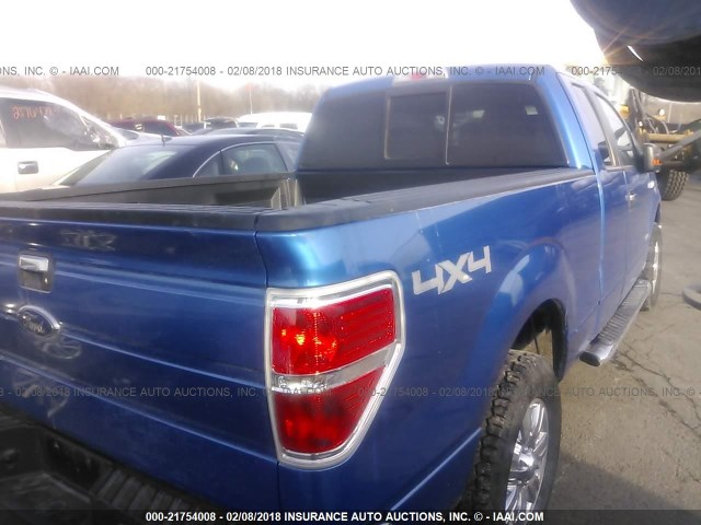 1FTFX1ET9CFA04693 - 2012 FORD F150 SUPER CAB BLUE photo 4