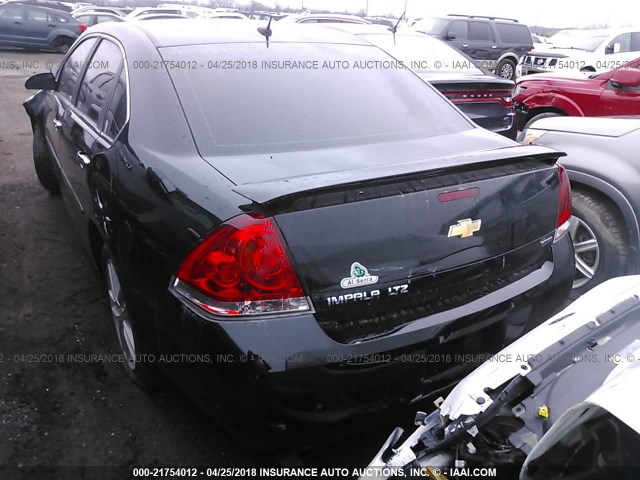 2G1WC5E32E1186212 - 2014 CHEVROLET IMPALA LIMITED LTZ BLACK photo 3