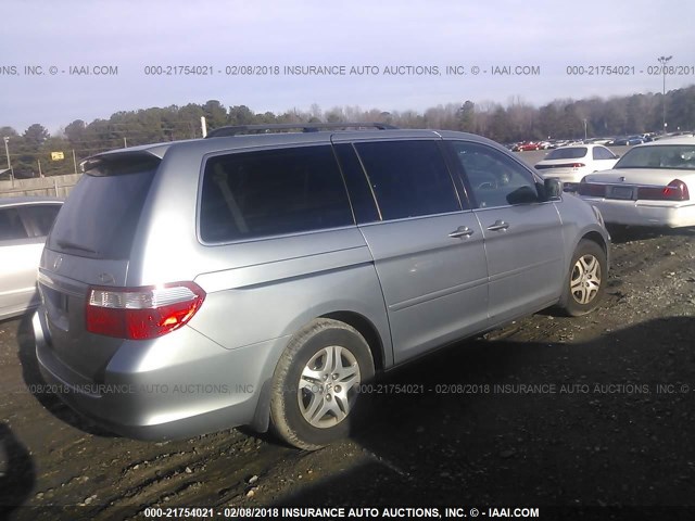 5FNRL38697B124840 - 2007 HONDA ODYSSEY EXL ლურჯი ფოტო 4