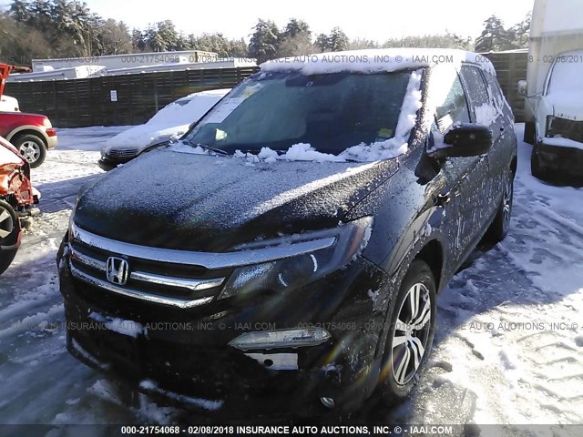 5FNYF6H8XGB045375 - 2016 HONDA PILOT EXL BLACK photo 2