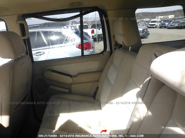 1FMEU73E76ZA20756 - 2006 FORD EXPLORER XLT WHITE photo 8