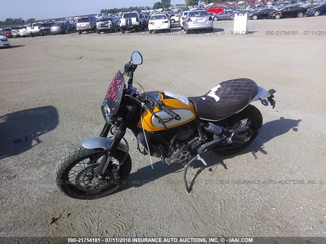 ML015ANM0FT004273 - 2015 DUCATI SCRAMBLER 800 YELLOW photo 2