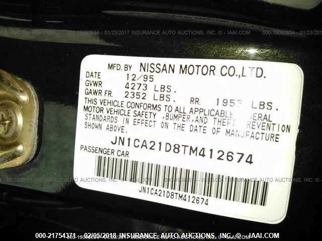 JN1CA21D8TM412674 - 1996 NISSAN MAXIMA GLE/GXE/SE GREEN photo 9