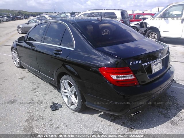 WDDGF8BB0CR192875 - 2012 MERCEDES-BENZ C 300 4MATIC BLACK photo 3