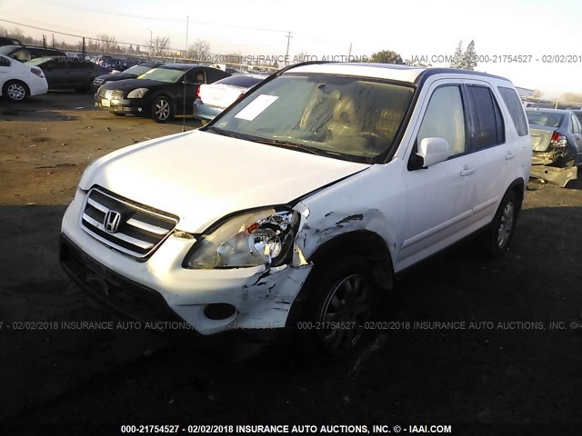 JHLRD78905C006106 - 2005 HONDA CR-V SE/EX WHITE photo 2