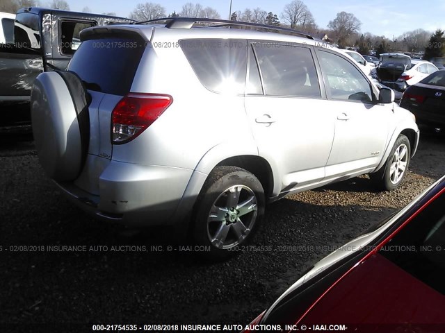 JTMBD32VX85174471 - 2008 TOYOTA RAV4 SPORT SILVER photo 4