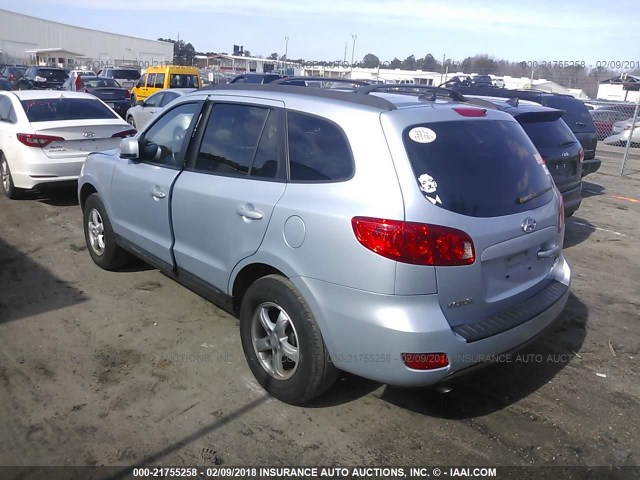 5NMSG13D48H209715 - 2008 HYUNDAI SANTA FE GLS SILVER photo 3