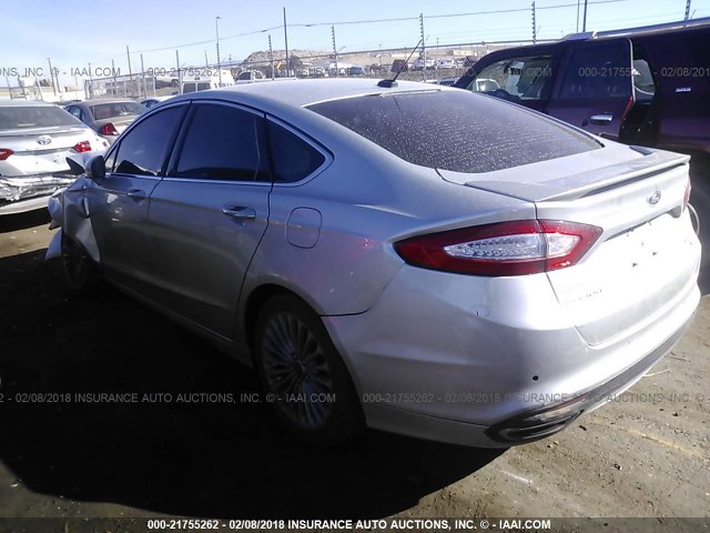 3FA6P0K96FR265280 - 2015 FORD FUSION TITANIUM SILVER photo 3