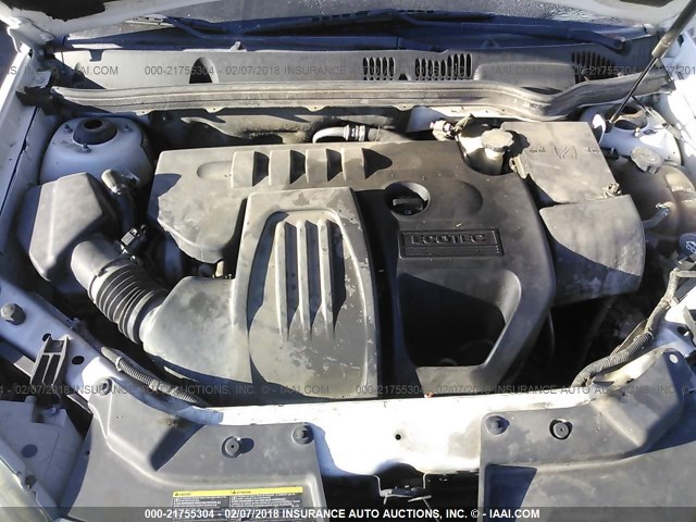 1G2AS18H797264601 - 2009 PONTIAC G5 WHITE photo 10