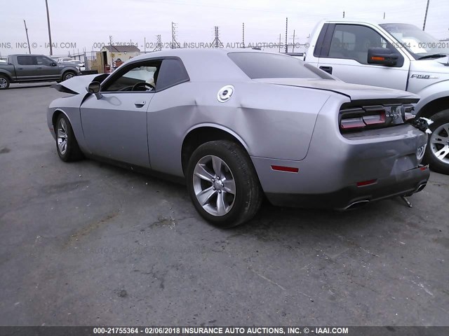 2C3CDZAG0GH183704 - 2016 DODGE CHALLENGER SXT GRAY photo 3