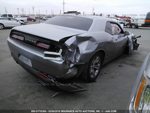 2C3CDZAG0GH183704 - 2016 DODGE CHALLENGER SXT GRAY photo 4