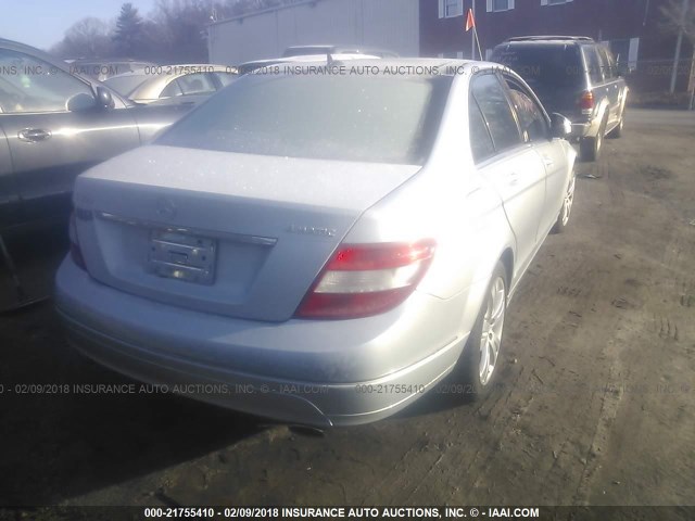 WDDGF81X68F086839 - 2008 MERCEDES-BENZ C 300 4MATIC SILVER photo 4