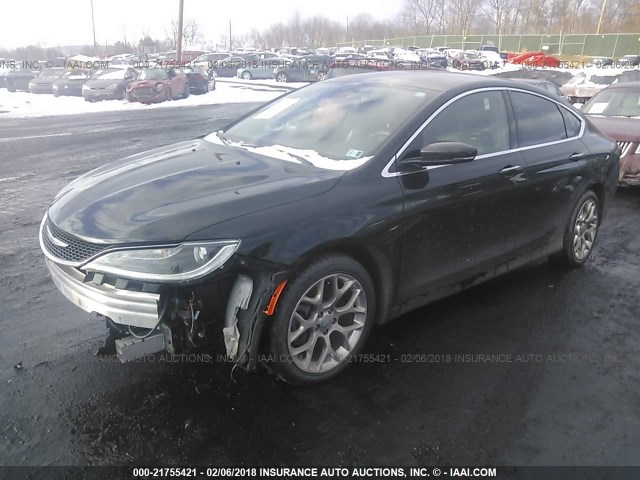 1C3CCCEG7FN686937 - 2015 CHRYSLER 200 C BLACK photo 2