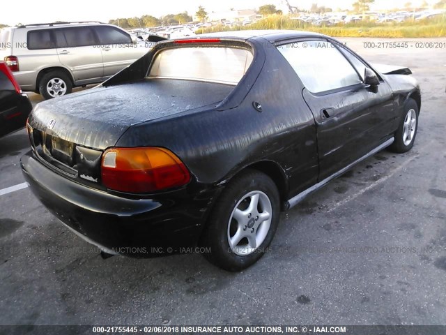 JHMEG1240RS004279 - 1994 HONDA CIVIC DEL SOL S BLACK photo 4