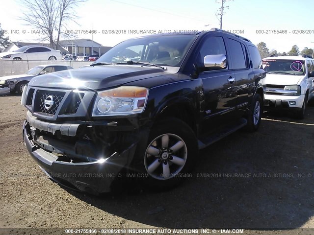 5N1BA08D19N608859 - 2009 NISSAN ARMADA SE/LE BLACK photo 2