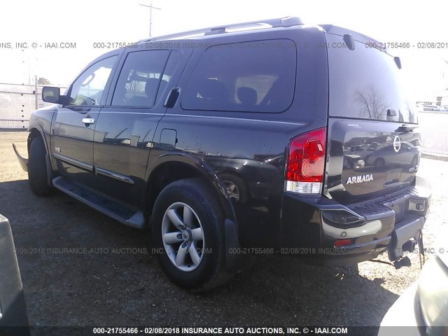 5N1BA08D19N608859 - 2009 NISSAN ARMADA SE/LE BLACK photo 3