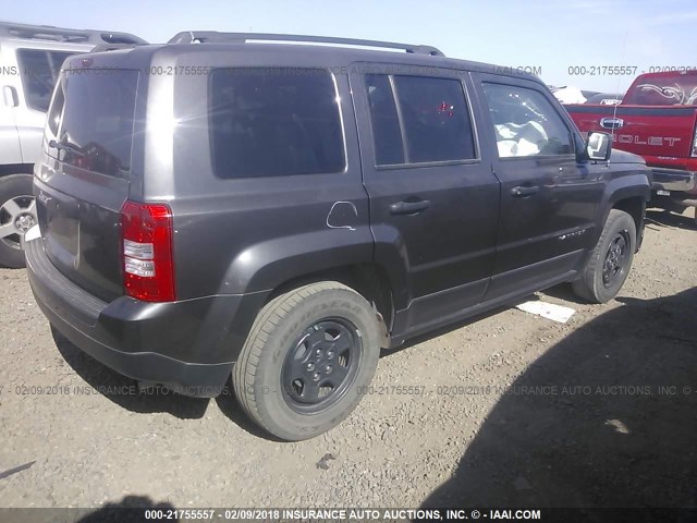 1C4NJPBA2GD547243 - 2016 JEEP PATRIOT SPORT GRAY photo 4