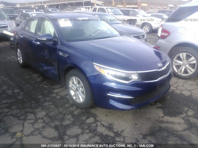 5XXGT4L36JG191569 - 2018 KIA OPTIMA LX/S BLUE photo 1