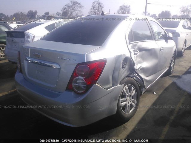 1G1JC5SG8F4148751 - 2015 CHEVROLET SONIC LT SILVER photo 4