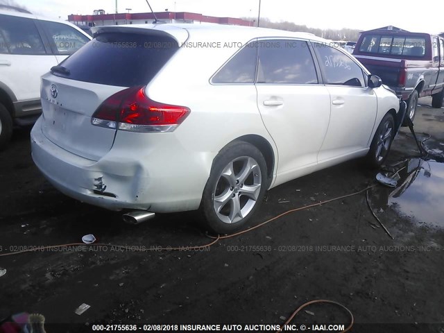 4T3ZK3BB6AU031641 - 2010 TOYOTA VENZA WHITE photo 4