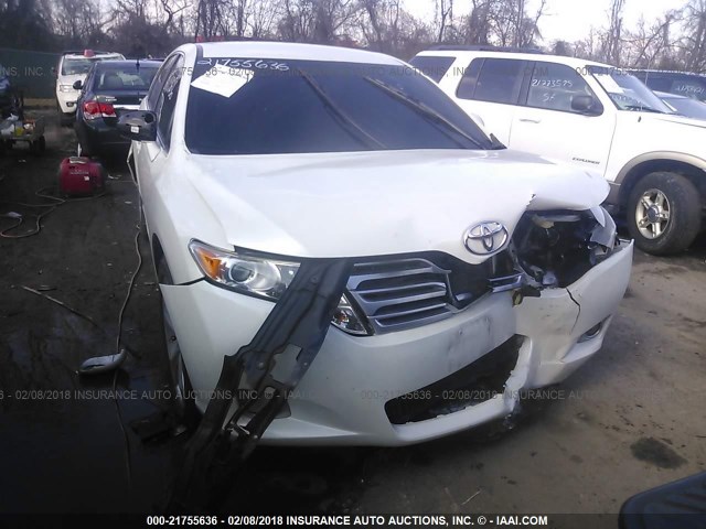 4T3ZK3BB6AU031641 - 2010 TOYOTA VENZA WHITE photo 6