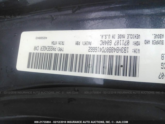 1B3HB48B07D416662 - 2007 DODGE CALIBER SXT BLUE photo 9